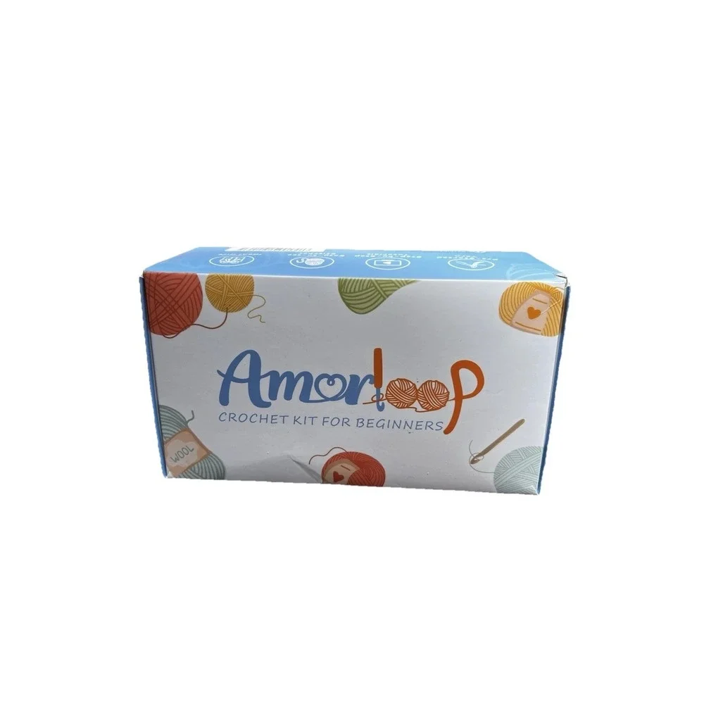 Amorloop Beginner Crochet Kit Highland Cow Amigurumi DIY Craft Set‎ NIB